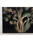 Four-Panel Black Lacquer Folding Screen with Hand-Painted Floral Design-7. Asian & Chinese Furniture, Art, Antiques, Vintage Home Décor for sale at FEA Home