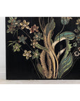 Four-Panel Black Lacquer Folding Screen with Hand-Painted Floral Design-8. Asian & Chinese Furniture, Art, Antiques, Vintage Home Décor for sale at FEA Home