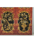 Four-Panel Cinnabar Red and Black Lacquered Screen with Gilt Chinoiserie Motifs-11. Asian & Chinese Furniture, Art, Antiques, Vintage Home Décor for sale at FEA Home