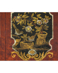 Four-Panel Cinnabar Red and Black Lacquered Screen with Gilt Chinoiserie Motifs-15. Asian & Chinese Furniture, Art, Antiques, Vintage Home Décor for sale at FEA Home