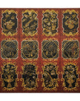 Four-Panel Cinnabar Red and Black Lacquered Screen with Gilt Chinoiserie Motifs-20. Asian & Chinese Furniture, Art, Antiques, Vintage Home Décor for sale at FEA Home