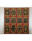 Four-Panel Cinnabar Red and Black Lacquered Screen with Gilt Chinoiserie Motifs-2. Asian & Chinese Furniture, Art, Antiques, Vintage Home Décor for sale at FEA Home