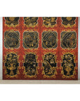 Four-Panel Cinnabar Red and Black Lacquered Screen with Gilt Chinoiserie Motifs-5. Asian & Chinese Furniture, Art, Antiques, Vintage Home Décor for sale at FEA Home