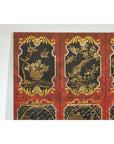 Four-Panel Cinnabar Red and Black Lacquered Screen with Gilt Chinoiserie Motifs-6. Asian & Chinese Furniture, Art, Antiques, Vintage Home Décor for sale at FEA Home