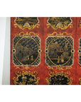 Four-Panel Cinnabar Red and Black Lacquered Screen with Gilt Chinoiserie Motifs-7. Asian & Chinese Furniture, Art, Antiques, Vintage Home Décor for sale at FEA Home