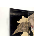 Four-Panel Folding Screen with Gilt Ground and Painted Cranes in Clouds-11. Asian & Chinese Furniture, Art, Antiques, Vintage Home Décor for sale at FEA Home