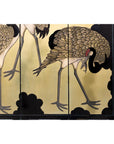 Four-Panel Folding Screen with Gilt Ground and Painted Cranes in Clouds-8. Asian & Chinese Furniture, Art, Antiques, Vintage Home Décor for sale at FEA Home