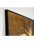Four-Panel Gilt and Lacquer Folding Screen with Cranes and Lotus-15. Asian & Chinese Furniture, Art, Antiques, Vintage Home Décor for sale at FEA Home
