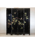 Four-Panel Gilt and Lacquer Folding Screen with Cranes and Lotus-18. Asian & Chinese Furniture, Art, Antiques, Vintage Home Décor for sale at FEA Home