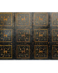Four-Panel Gilt Black Lacquered Screen with Deer and Floral Motifs-2. Asian & Chinese Furniture, Art, Antiques, Vintage Home Décor for sale at FEA Home
