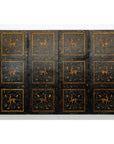 Four-Panel Gilt Black Lacquered Screen with Deer and Floral Motifs-3. Asian & Chinese Furniture, Art, Antiques, Vintage Home Décor for sale at FEA Home