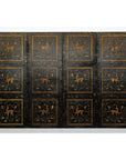 Four-Panel Gilt Black Lacquered Screen with Deer and Floral Motifs-4. Asian & Chinese Furniture, Art, Antiques, Vintage Home Décor for sale at FEA Home