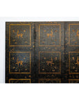 Four-Panel Gilt Black Lacquered Screen with Deer and Floral Motifs-5. Asian & Chinese Furniture, Art, Antiques, Vintage Home Décor for sale at FEA Home