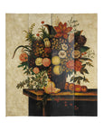 Four-Panel Hand-Painted Folding Screen with Still-Life Floral Composition-12. Asian & Chinese Furniture, Art, Antiques, Vintage Home Décor for sale at FEA Home