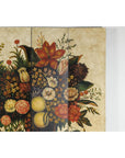 Four-Panel Hand-Painted Folding Screen with Still-Life Floral Composition-5. Asian & Chinese Furniture, Art, Antiques, Vintage Home Décor for sale at FEA Home