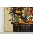 Four-Panel Hand-Painted Folding Screen with Still-Life Floral Composition-6. Asian & Chinese Furniture, Art, Antiques, Vintage Home Décor for sale at FEA Home