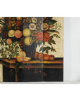 Four-Panel Hand-Painted Folding Screen with Still-Life Floral Composition-8. Asian & Chinese Furniture, Art, Antiques, Vintage Home Décor for sale at FEA Home