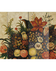 Four-Panel Hand-Painted Folding Screen with Still-Life Floral Composition-8. Asian & Chinese Furniture, Art, Antiques, Vintage Home Décor for sale at FEA Home