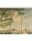 Four-Panel Painted Screen Depicting Boats and Riverside Figures-13. Asian & Chinese Furniture, Art, Antiques, Vintage Home Décor for sale at FEA Home