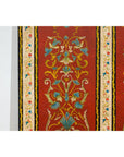 Four-Panel Red Lacquer Folding Screen with Hand-Painted Floral Scrollwork-12. Asian & Chinese Furniture, Art, Antiques, Vintage Home Décor for sale at FEA Home