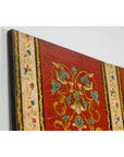 Four-Panel Red Lacquer Folding Screen with Hand-Painted Floral Scrollwork-16. Asian & Chinese Furniture, Art, Antiques, Vintage Home Décor for sale at FEA Home