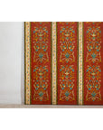 Four-Panel Red Lacquer Folding Screen with Hand-Painted Floral Scrollwork-6. Asian & Chinese Furniture, Art, Antiques, Vintage Home Décor for sale at FEA Home