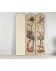 Four-Panel Scalloped Folding Screen with Painted Chinoiserie Motifs-13. Asian & Chinese Furniture, Art, Antiques, Vintage Home Décor for sale at FEA Home