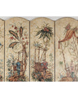 Four-Panel Scalloped Folding Screen with Painted Chinoiserie Motifs-4. Asian & Chinese Furniture, Art, Antiques, Vintage Home Décor for sale at FEA Home
