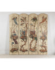 Four-Panel Scalloped Folding Screen with Painted Chinoiserie Motifs-6. Asian & Chinese Furniture, Art, Antiques, Vintage Home Décor for sale at FEA Home