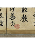 Four-Panel Screen with Crackled Surface and Hand-Painted Poetic Calligraphy-15. Asian & Chinese Furniture, Art, Antiques, Vintage Home Décor for sale at FEA Home
