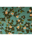 Four-Panel Screen with Hand-Painted Blossoms on Teal Ground-15. Asian & Chinese Furniture, Art, Antiques, Vintage Home Décor for sale at FEA Home