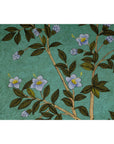 Four-Panel Screen with Hand-Painted Blossoms on Teal Ground-17. Asian & Chinese Furniture, Art, Antiques, Vintage Home Décor for sale at FEA Home