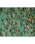 Four-Panel Screen with Hand-Painted Blossoms on Teal Ground-19. Asian & Chinese Furniture, Art, Antiques, Vintage Home Décor for sale at FEA Home
