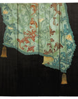 Four-Panel Screen with Hand-Painted Drapery and Tassel Motif-1. Asian & Chinese Furniture, Art, Antiques, Vintage Home Décor for sale at FEA Home