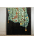 Four-Panel Screen with Hand-Painted Drapery and Tassel Motif-2. Asian & Chinese Furniture, Art, Antiques, Vintage Home Décor for sale at FEA Home
