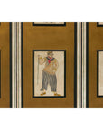 Four-Panel Screen with Painted Theatrical Costume Figures on Raised Panels-12. Asian & Chinese Furniture, Art, Antiques, Vintage Home Décor for sale at FEA Home