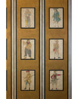 Four-Panel Screen with Painted Theatrical Costume Figures on Raised Panels-16. Asian & Chinese Furniture, Art, Antiques, Vintage Home Décor for sale at FEA Home