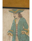 Four-Panel Screen with Painted Theatrical Costume Figures on Raised Panels-18. Asian & Chinese Furniture, Art, Antiques, Vintage Home Décor for sale at FEA Home
