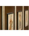 Four-Panel Screen with Painted Theatrical Costume Figures on Raised Panels-20. Asian & Chinese Furniture, Art, Antiques, Vintage Home Décor for sale at FEA Home