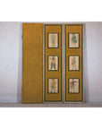 Four-Panel Screen with Painted Theatrical Costume Figures on Raised Panels-3. Asian & Chinese Furniture, Art, Antiques, Vintage Home Décor for sale at FEA Home