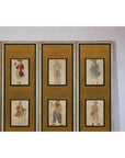 Four-Panel Screen with Painted Theatrical Costume Figures on Raised Panels-5. Asian & Chinese Furniture, Art, Antiques, Vintage Home Décor for sale at FEA Home