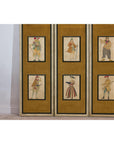 Four-Panel Screen with Painted Theatrical Costume Figures on Raised Panels-7. Asian & Chinese Furniture, Art, Antiques, Vintage Home Décor for sale at FEA Home