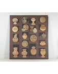Four-Panel Screen with Painted Vessels and Plates in Brown and Black Tones-2. Asian & Chinese Furniture, Art, Antiques, Vintage Home Décor for sale at FEA Home