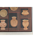 Four-Panel Screen with Painted Vessels and Plates in Brown and Black Tones-6. Asian & Chinese Furniture, Art, Antiques, Vintage Home Décor for sale at FEA Home