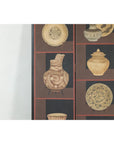 Four-Panel Screen with Painted Vessels and Plates in Brown and Black Tones-8. Asian & Chinese Furniture, Art, Antiques, Vintage Home Décor for sale at FEA Home