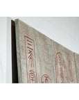 Four-Panel Screen with Seal Script Impressions in Red on Taupe Ground-16. Asian & Chinese Furniture, Art, Antiques, Vintage Home Décor for sale at FEA Home