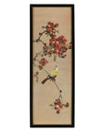 Framed Watercolor Painting of Bird on Flowering Branch-1. Asian & Chinese Furniture, Art, Antiques, Vintage Home Décor for sale at FEA Home