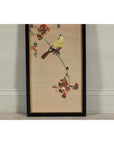 Framed Watercolor Painting of Bird on Flowering Branch-5. Asian & Chinese Furniture, Art, Antiques, Vintage Home Décor for sale at FEA Home