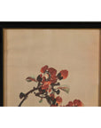 Framed Watercolor Painting of Bird on Flowering Branch-7. Asian & Chinese Furniture, Art, Antiques, Vintage Home Décor for sale at FEA Home