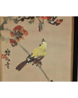 Framed Watercolor Painting of Bird on Flowering Branch-9. Asian & Chinese Furniture, Art, Antiques, Vintage Home Décor for sale at FEA Home